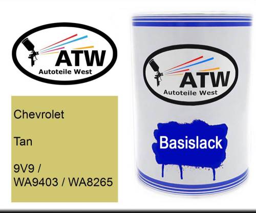Chevrolet, Tan, 9V9 / WA9403 / WA8265: 500ml Lackdose, von ATW Autoteile West.